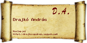 Drajkó András névjegykártya