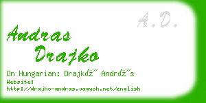 andras drajko business card